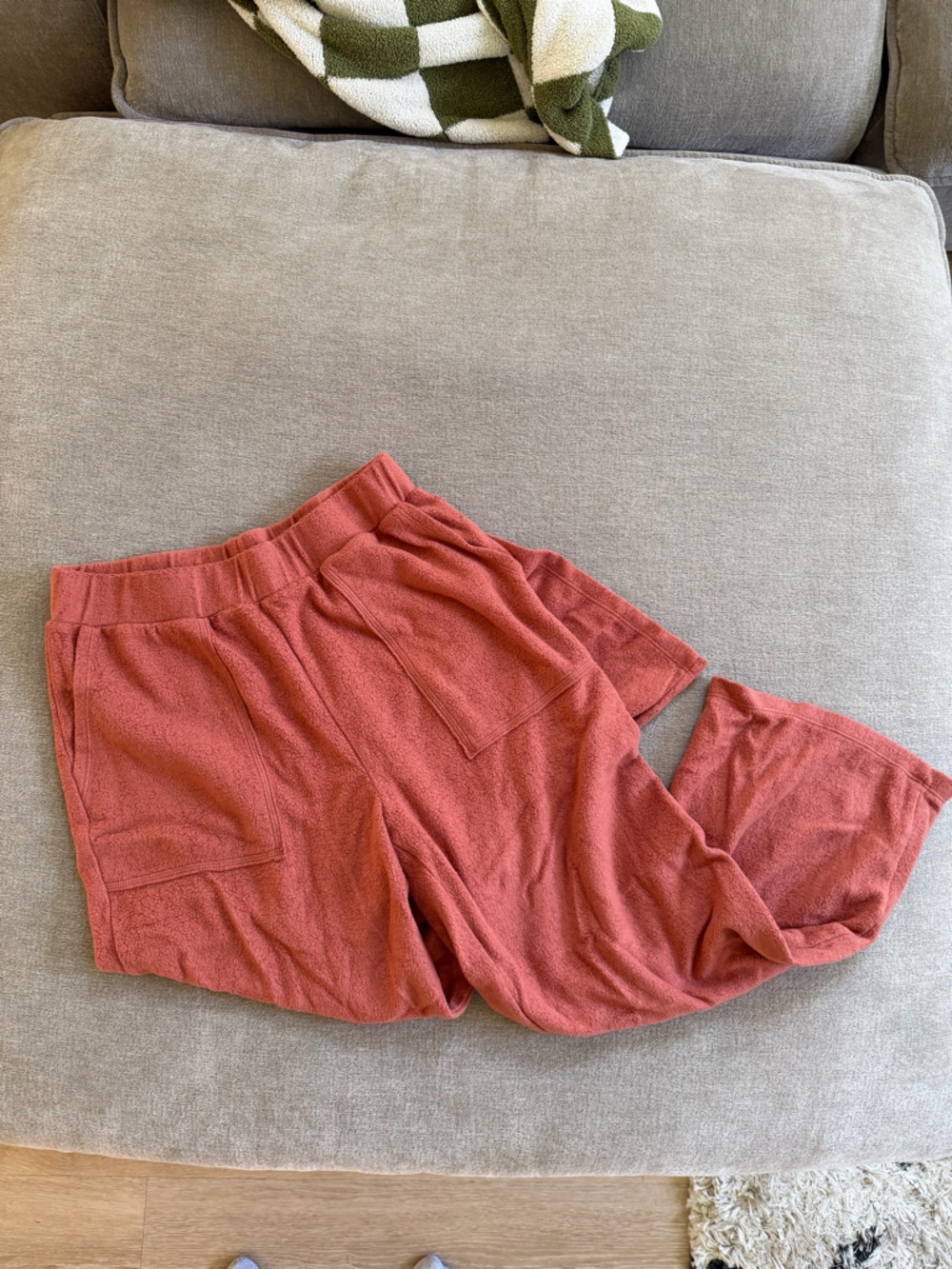 Madewell Dusty Rose Terry Cropped Sweatpants
